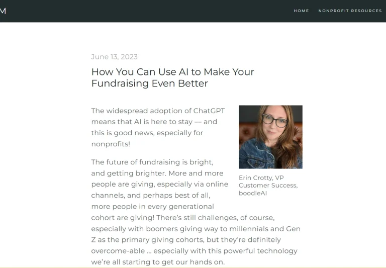 The Greater Sum - Using AI to Improve Fundraising - Erin Peshoff