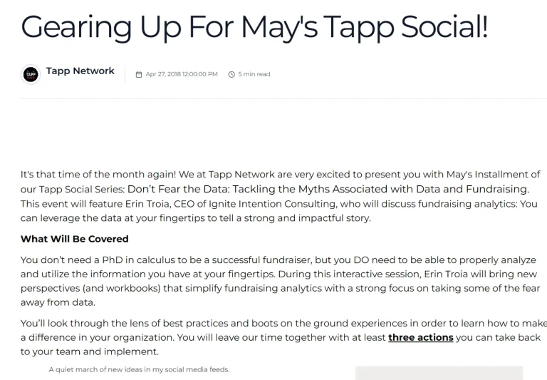 TAPP Network Social Series