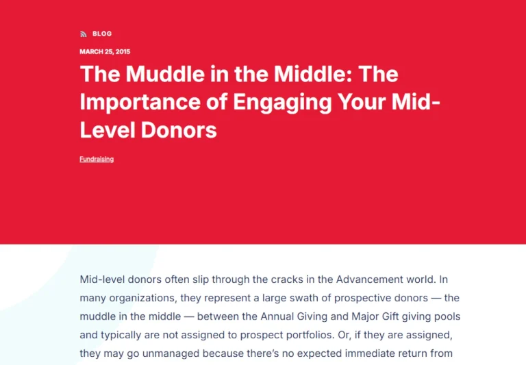 The Importance of Engaging Your Mid-Level Donors
